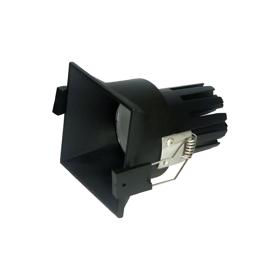 DM202771  Biox 15 Powered by Philips 15W 1350lm 3000K 24° Engine, 350mA, Black,Fixed Recessed Square Spotlight,IP20.